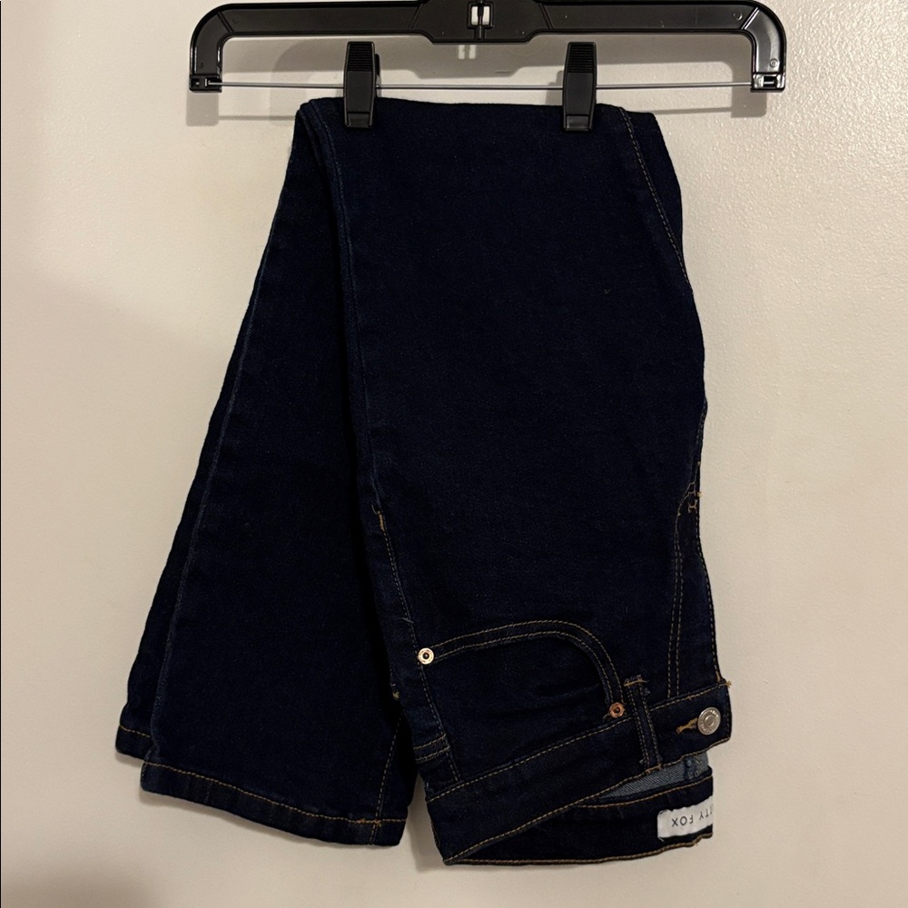 Witty Fox Dark Wash Mid Rise Straight Leg Jeans 5 / 27 - Picture 8 of 10